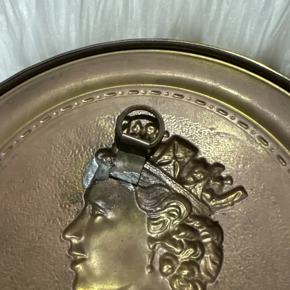elpec england VERY RARE Queen Elizabeth 1953 Coronation Plaque Wall Art Brass